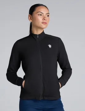 Manchester United x Womens Golf Full-Zip Jacket Black S - Adidas - FashionsVida