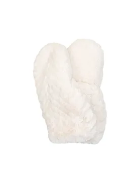 Guanti in pelliccia sintetica crema - Marc cain - FashionsVida
