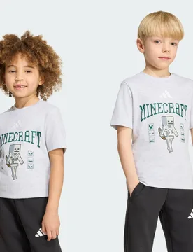 T-SHIRT MINECRAFT 5-6A Light Grey Heather - Adidas - FashionsVida