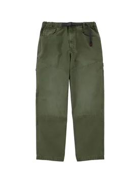Taos pantaloni gamba dritta in canvas con cinturino incorporato - moss green - Gramicci - FashionsVida