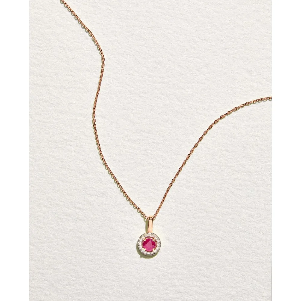 Colgante de oro con diamante y rubí - El Corte Inglés - FashionsVida