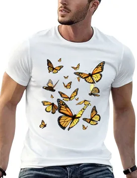 Monarch Butterfly T-Shirt Classic Graphic Short Sleeve Top - Aliexpress - FashionsVida
