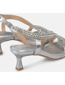 Sandalias de tacón de mujer con detalle de serpiente en pedrería - Alma en Pena - FashionsVida
