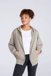 Idol Womens Zip Through Hoodie - Green - Green - Size: L