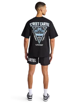 Resort Uomo - Magliette Nero - Taglia XXL - Jersey di cotone XXL - Street Cartel - FashionsVida