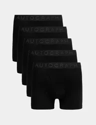 Pack Cotton Rich Ribbed Stretch Trunks Black male