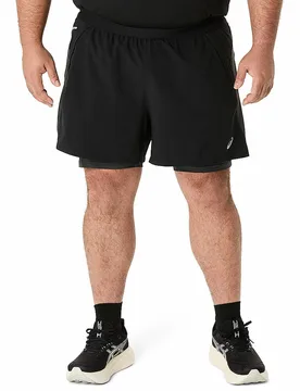 Herren Laufshorts Road 2in1 5in schwarz M M - Asics - FashionsVida