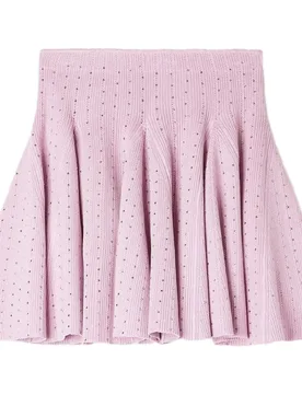 Falda skater corta de punto con strass - sandro - FashionsVida