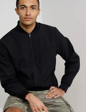 Mens Bomber Jacket with Zip-Up and Side Pockets - Tokyo Laundry - FashionsVida