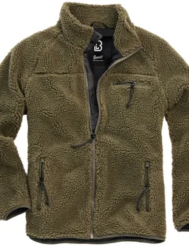 Übergangsjacke - Teddy Fleece Jacke - S bis 5XL - für Männer - Größe M - oliv - Männer - male - Brandit - FashionsVida