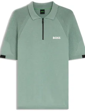 Maglione A Maniche Corte Perform Max 102800 Green Open Green M - BOSS - FashionsVida