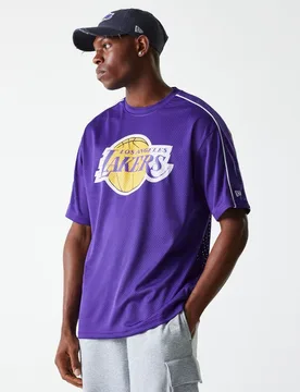 Camiseta Oversized LA Lakers NBA Piping Mesh - new era - FashionsVida