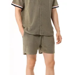 Mens Beige Khaki Lio Terry Short - Male - Beige - Small