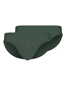 Slip 2er Pkg. COTTON MULTIPACK olive stripes olive L herren - Skiny - FashionsVida