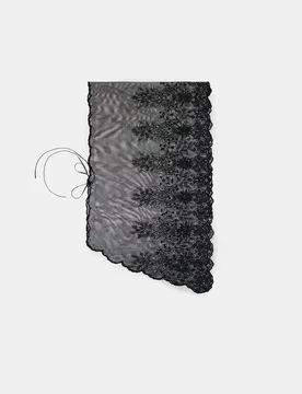 Gerader Spitzen-Pareo Schwarz OS - Stradivarius - FashionsVida