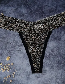 Set de 11 piezas de bragas tipo tanga con estampado de leopardo y encaje para mujer en 10 colores S - Shein - FashionsVida