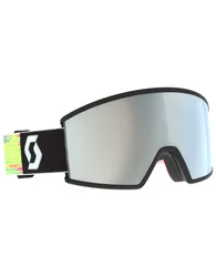 Skibrille Ambit Black/Neon Yellow AMP White Chrome S2 schwarz