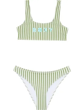 Bikini Bico Active Rg Bralette Oil Green Vert Moda Stripe 14 Années Fille - Roxy - FashionsVida