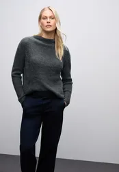 Federgarn Pullover female Grau