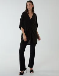 Twist Front Metalic Top - S/M / Bronze - female