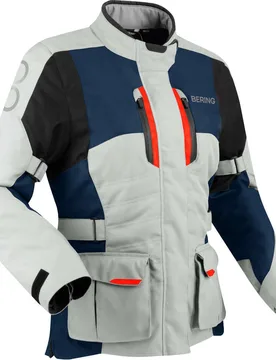 Giubbotto Moto Donna LADY SIBERIA Grigio Blu Rosso taglia 46 - Bering - FashionsVida