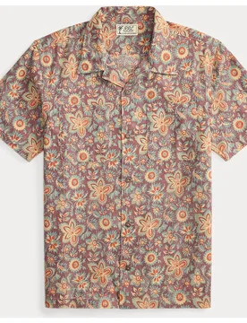 Camisa de hombre de lino y algodón estampada - Polo Ralph Lauren - FashionsVida
