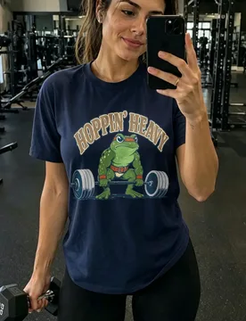 Retro Hoppin Heavy Funny Gym Frog Shirt Weightlifting Workout Gift Unisex Tee Gym Workout Fitness Training Casual Streetwear Tee - Aliexpress - FashionsVida