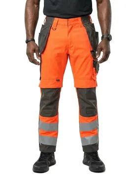 Pantalon De Travail Safe Supreme 15531 Hanging Pockets Big Hi-Vis Red / Dark Anthracite 46 - MASCOT - FashionsVida