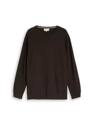 Plus structured crew neck knit male