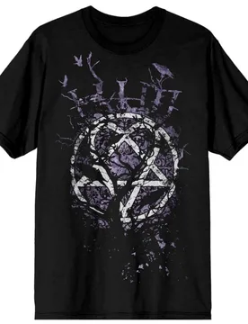 T-Shirt - Crows - S bis 4XL - für Männer - Größe L - schwarz - Lizenziertes Merchandise! - Männer - male - HIM - FashionsVida