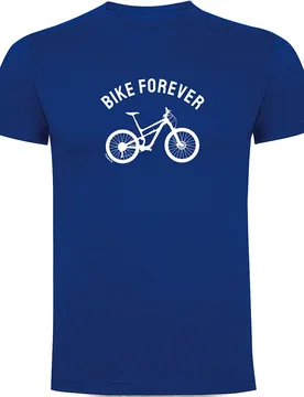 Maglietta A Maniche Corte Bike Forever Royal Blue - Kruskis - FashionsVida