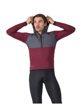 Felpa Unlimited Roam Bordeaux / Plom Grey - Castelli - FashionsVida