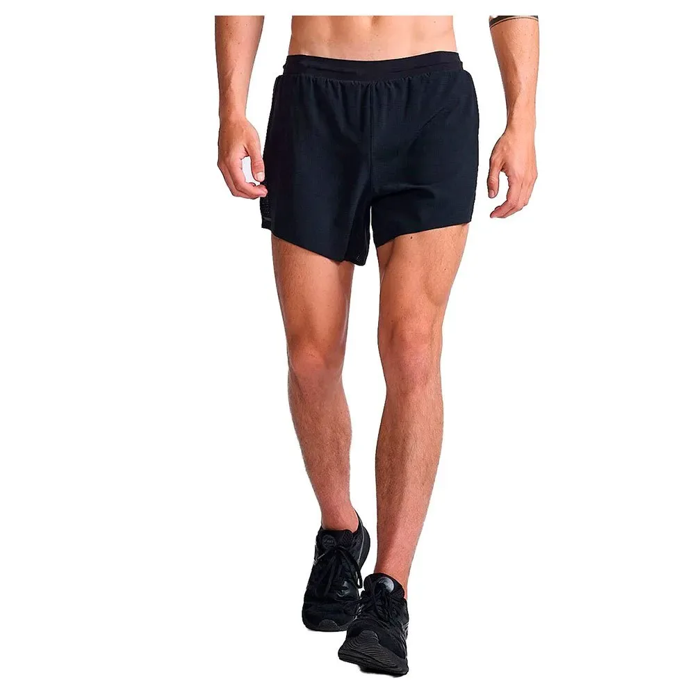 Short Light Speed Stash 5 Inch Black / Black Reflective M - 2XU - FashionsVida
