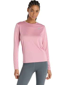 Top De Sport Sport Essentials Long Sleeve Pink Taffy L - New Balance - FashionsVida