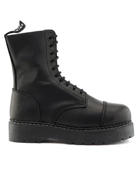 Mens Black Steel Toe Cap Safety Boots - Bulldog Acs - Size Uk 12 - Grinders - FashionsVida