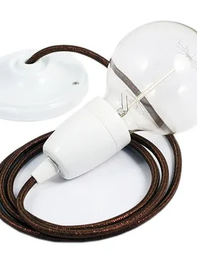 Cables Suspension Luminaire Rl13 1 M Glittering Brown / White One Size - Creative - FashionsVida