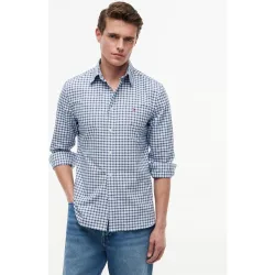Camisa de caballero en popelín estampado