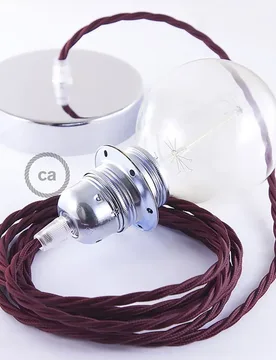 Cables Lampe Suspendue Pendel Pour Abat-jour Tm19 2 M Burgundy / Chrome Plated One Size - Creative - FashionsVida