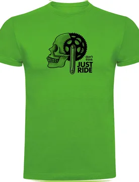 Maglietta A Maniche Corte Just Ride Green - Kruskis - FashionsVida
