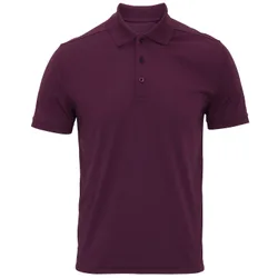 Mens Coolchecker Pique Short Sleeve Polo T-Shirt (Aubergine) - Purple - Size Medium