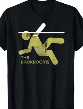 Men'S 100% Graphic T-Shirt Black with Yellow THE BACKROOMS Print Design Regular Fit Short Sleeve Slight Stretch All-Season - Aliexpress - FashionsVida