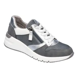 Keil-Sneaker H-Weite „Federleicht“ grau 41 Damen