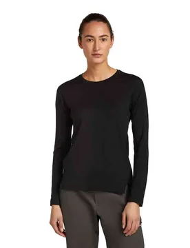 Maglietta A Maniche Lunghe 150 Merinofine™ Ace Upf Black L - Icebreaker - FashionsVida