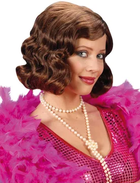 Er Jahre Perücke Locken braun - Widmann - FashionsVida