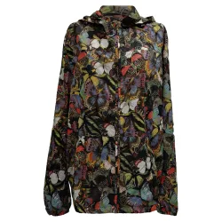 Pre-Owned Womens Garavani Camubutterfly Printed Windbreaker Jacket In Multicolor - Multicolour - Size 5xl