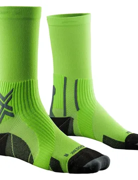 Run Perform Crew Socks Fluo Green / Opal Black UK 3-5 Men,Women - X-SOCKS - FashionsVida