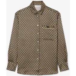 Camisa de mujer de satén oversized con estampado