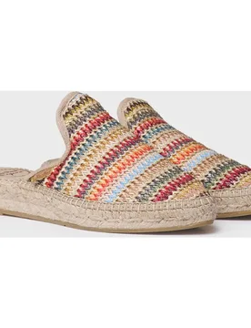 Alpargatas planas de mujer con estampado de rayas - Toni Pons - FashionsVida