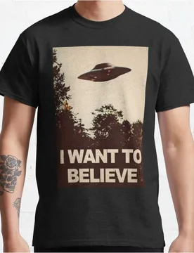 I Want to Believe 80s vintage Alien sci fi tv series The x files Trust No One Graphic T Shirts large size Adult S-6XL - Aliexpress - FashionsVida