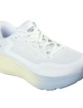 Go Run Supersonic Max Running Shoes White Textile / Light Blue / Yellow Trim UK 5 Women - Skechers - FashionsVida